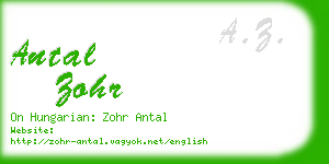 antal zohr business card